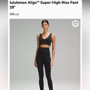 lululemon athletica Black Align Super-High-Rise Leggings